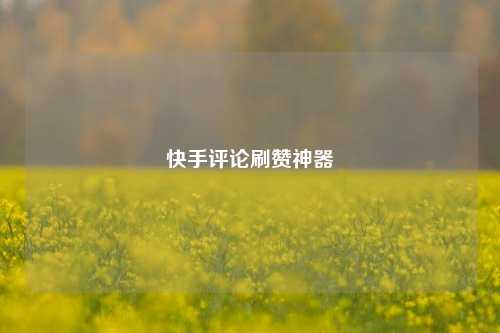 快手评论刷赞神器
