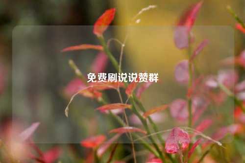 免费刷说说赞群